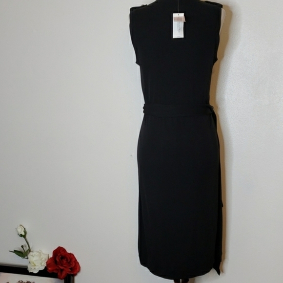 NEW Banana Republic Sleeveless Faux Wrap Sash Dress Silky Flattering Summer Chic - Picture 12 of 13